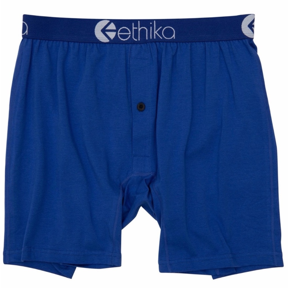 NWT ethika Men's Royal Blue Boxer Briefs with Logo Waistband (Sizes: XL & 3XL)